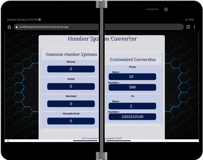 Number System Converter Tool